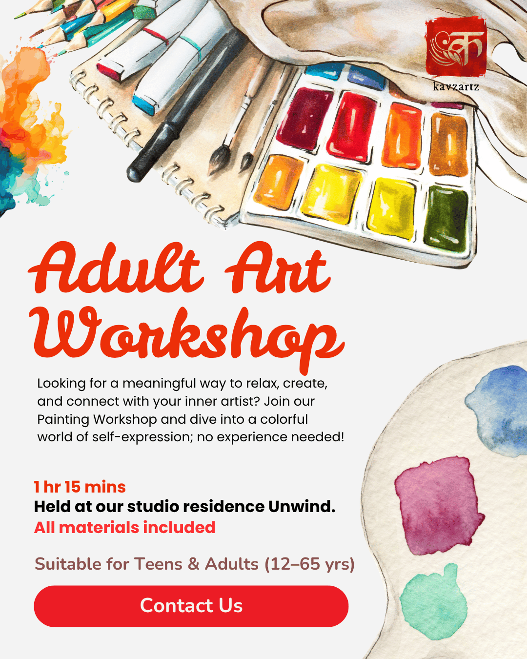 Adult Art Workshop at Studio Session