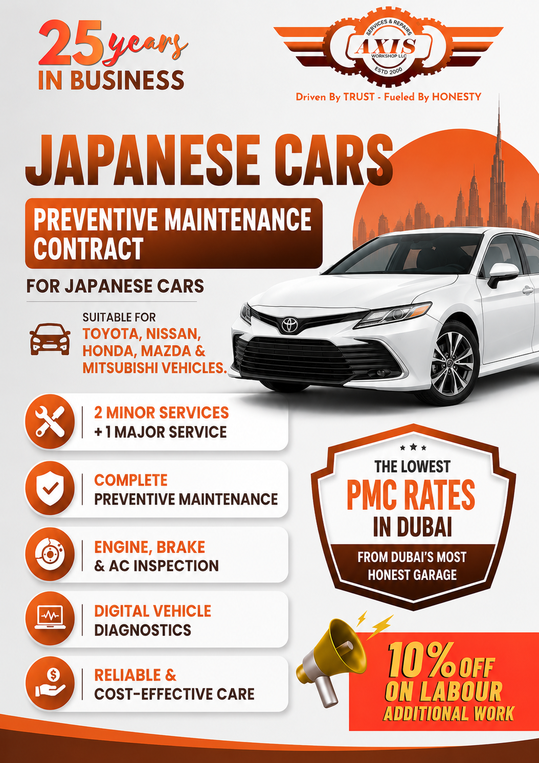 Preventive Maintenance Contract (PMC) for Japanese Cars