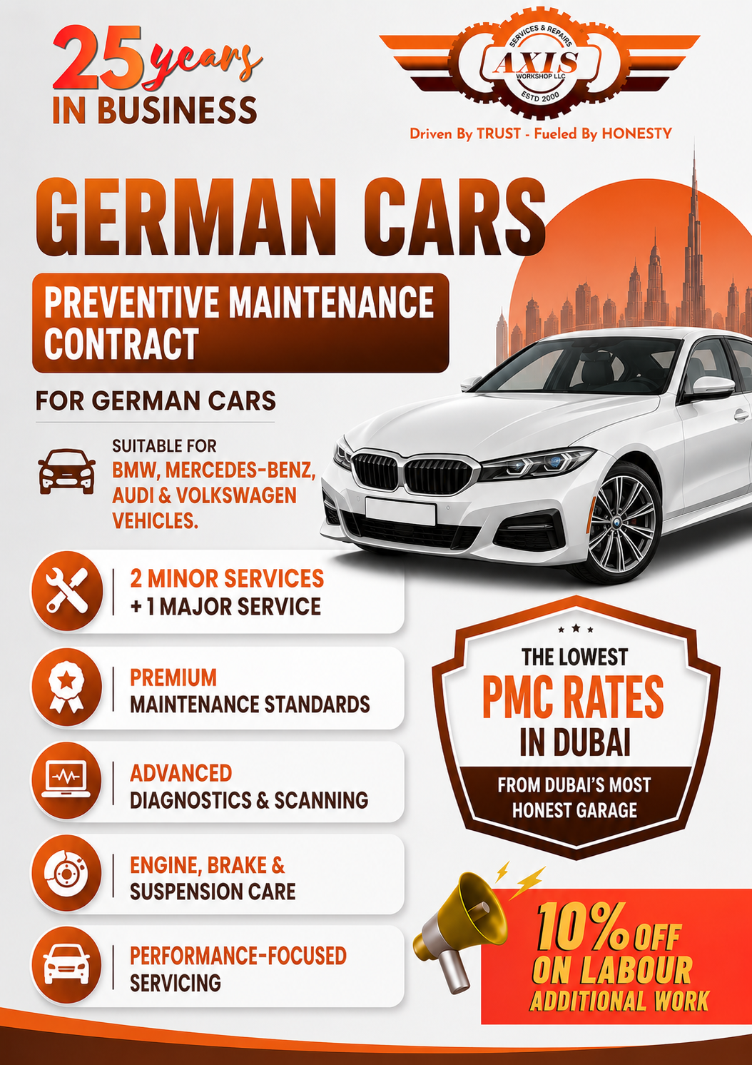 Preventive Maintenance Contract (PMC) for German Cars