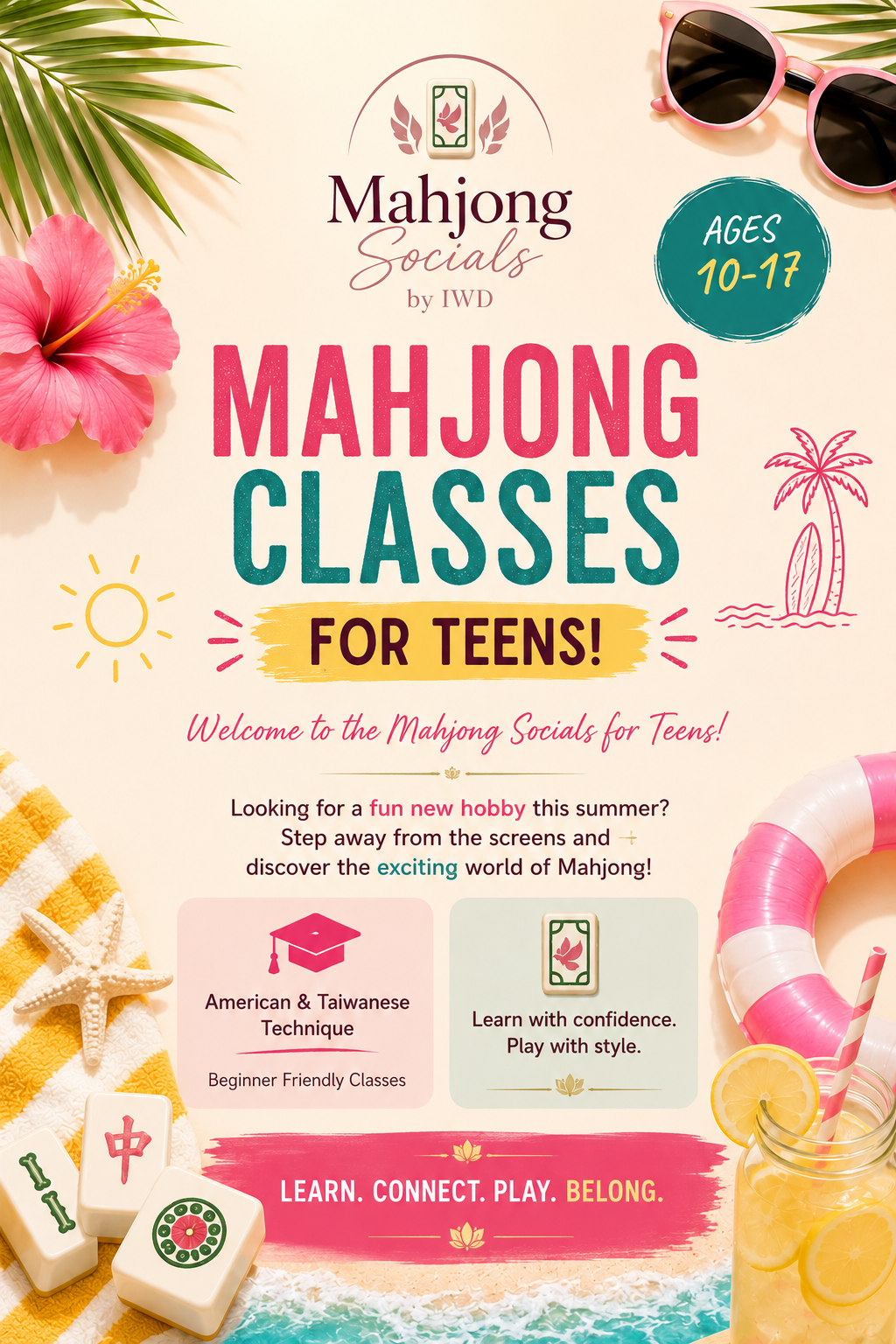 Mahjong Classes for Teens | Summer Mahjong Program by IWD