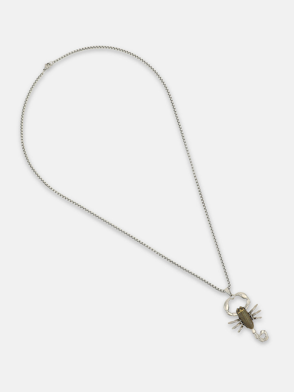The Scorpio Pendant Necklace - Metallic Silver