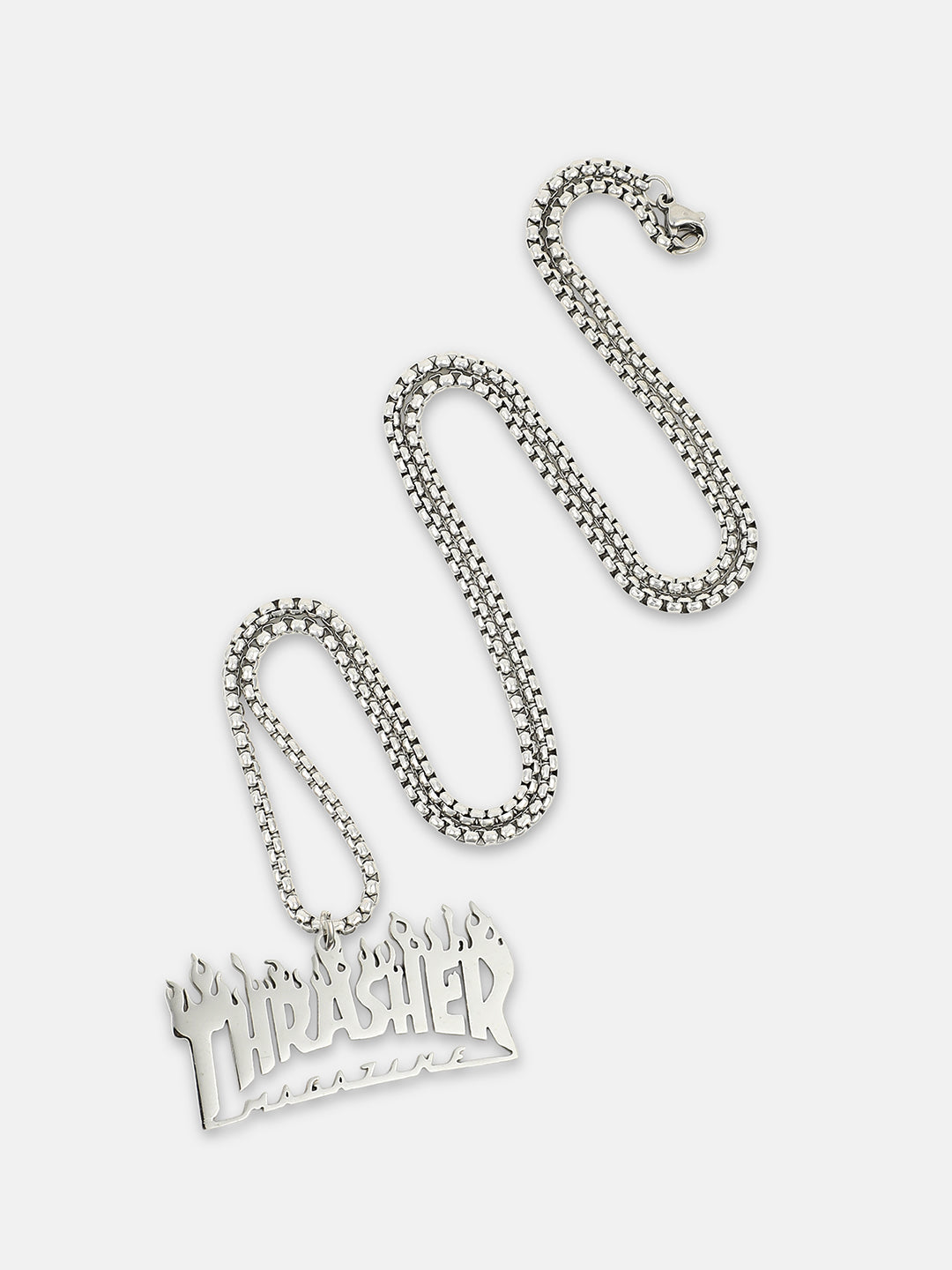 French Accent - The Trasher Pendant Necklace - Metallic Silver