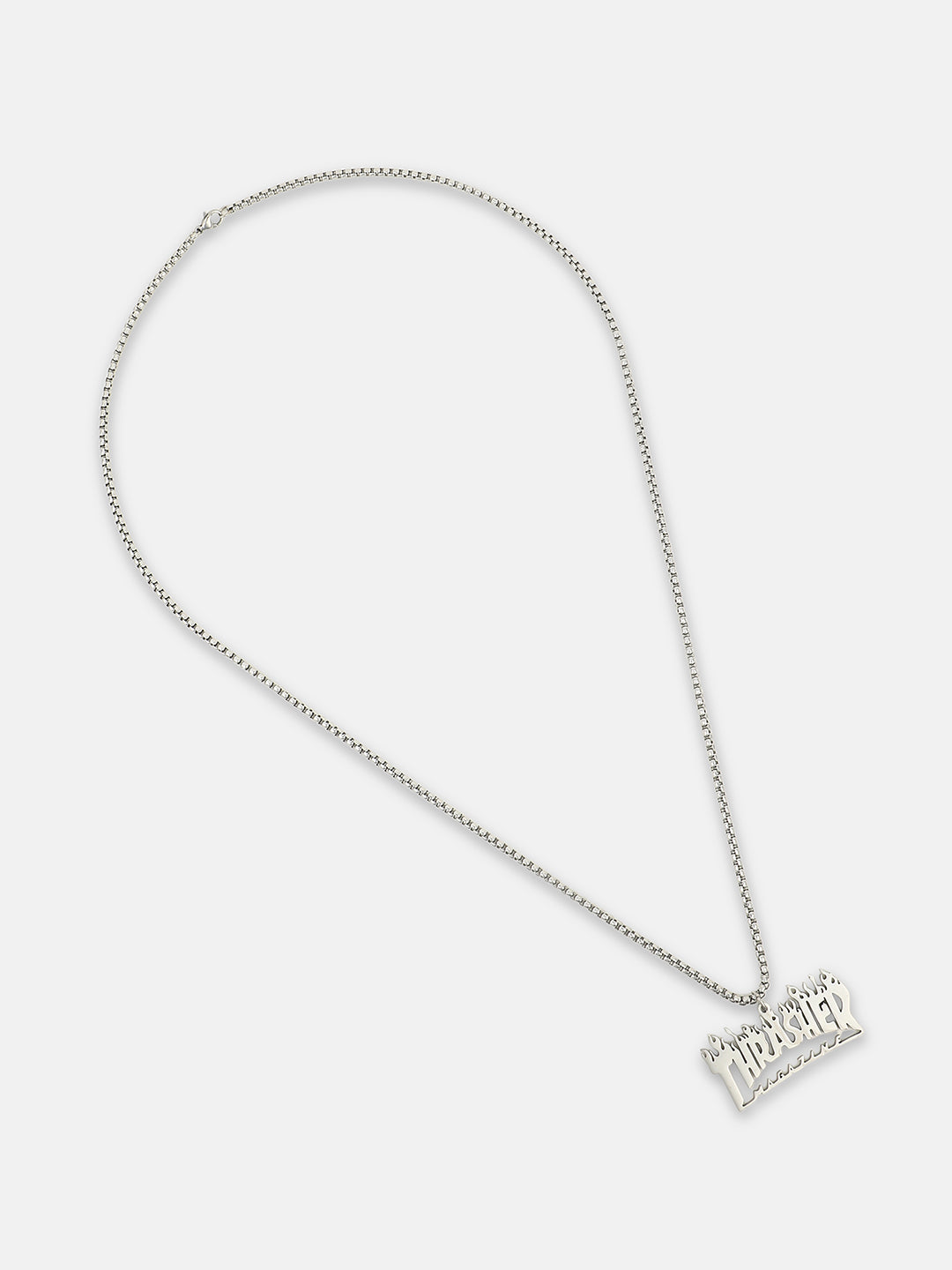 French Accent - The Trasher Pendant Necklace - Metallic Silver