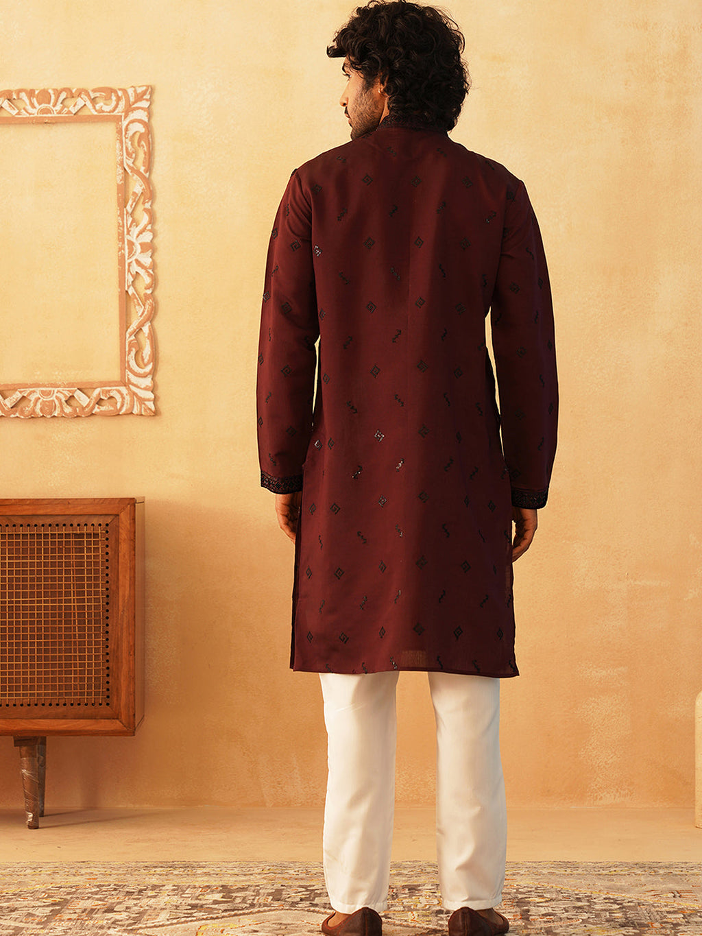 Jompers - Sequins Embroidered Kurta Pyjama Set for Men