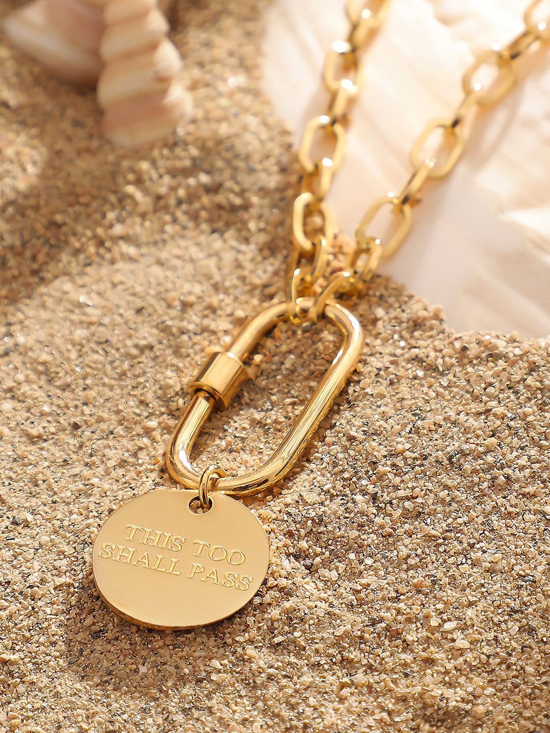 French Accent - The Industrial Orb Chain Necklace - California Gold