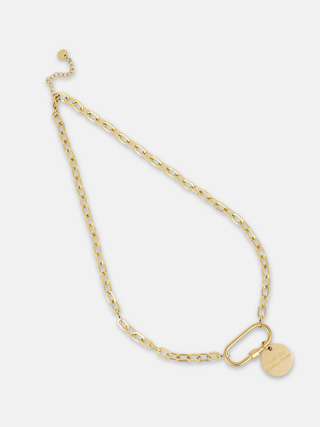 French Accent - The Industrial Orb Chain Necklace - California Gold
