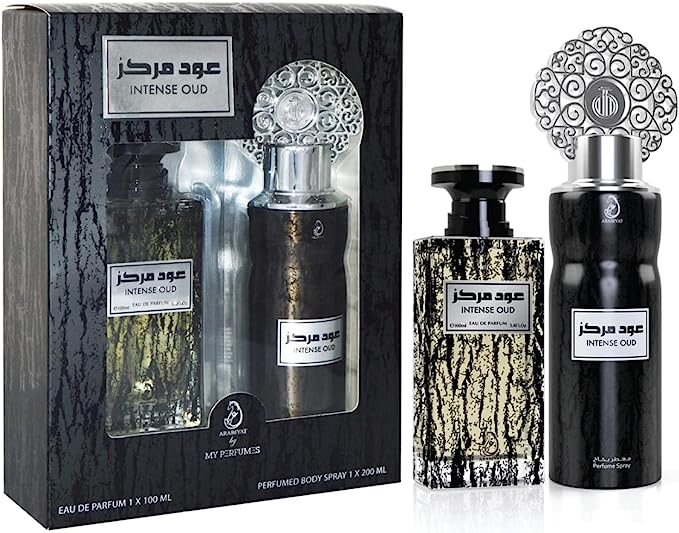 ARABIYAT INTENSE OUD perfume Gift Set, 100ml EDP and 200ml Perfume Spray