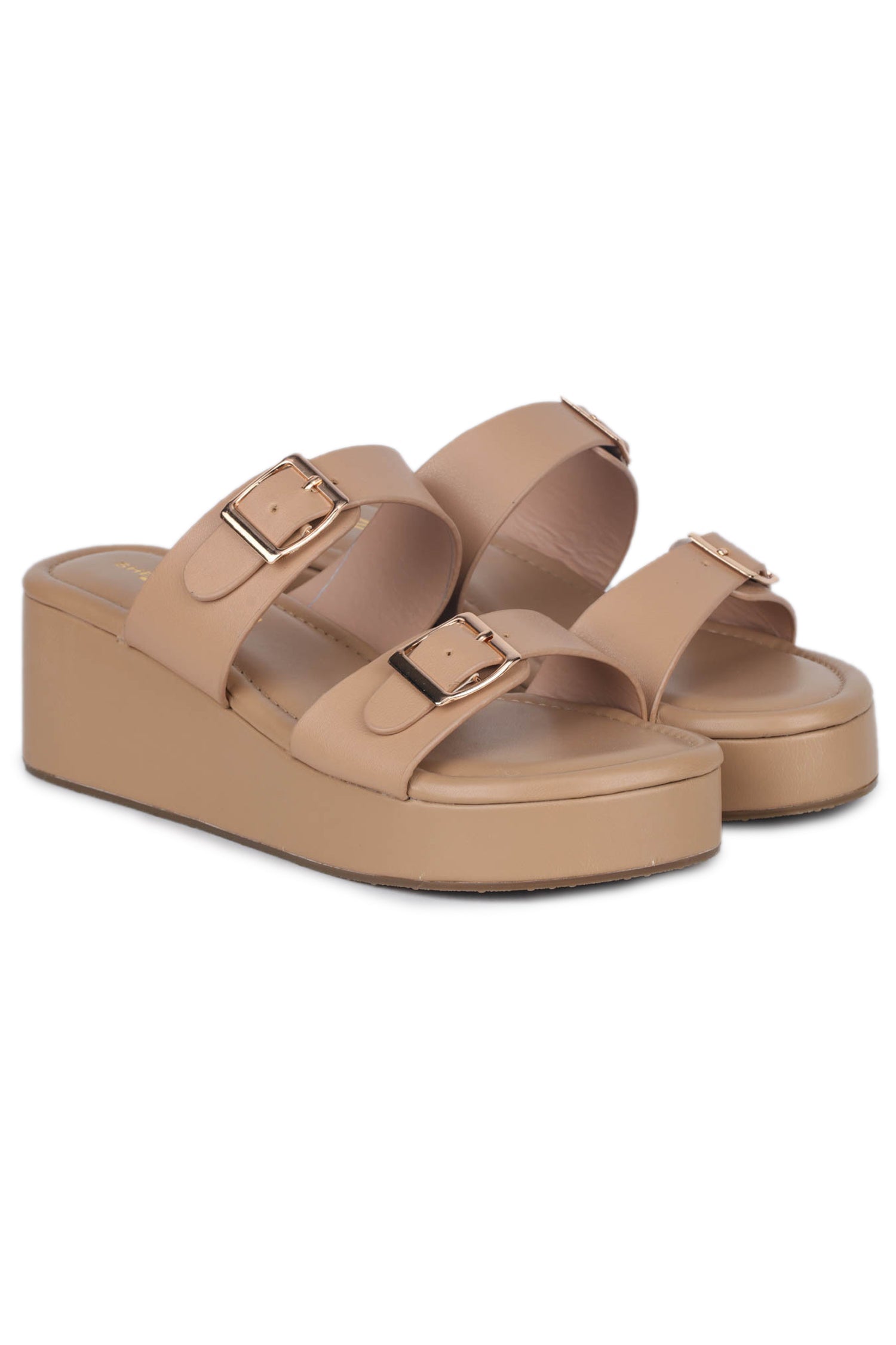 Casual Fashion Sandals 2.5 Inches Wedge Open Back Round Toe Heels